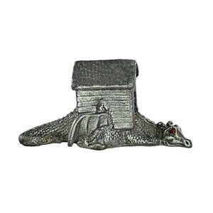 Gallo Pewter Dragon Figurine Fido Dog House Red Eyes Detailed Collectible
